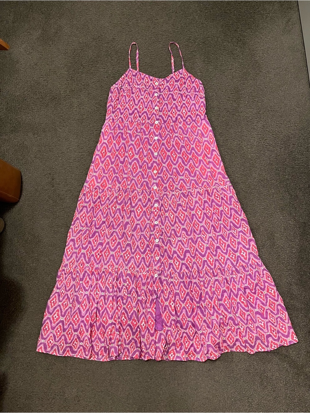 Banjanan Beryl Button Down Midi Dress In Surreal Dream Mauve - Picture 4 of 8